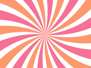 Orange, pink, coral sunburst, pop art style. Isolated png illustration, transparent background. Retro starburst, zoom effect for comic books, banner, overlay, montage, collage, cartoon template.	