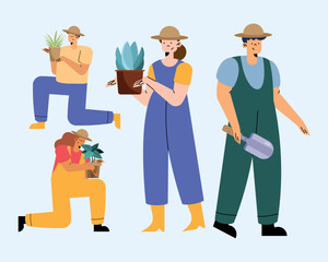 gardeners workers characters
