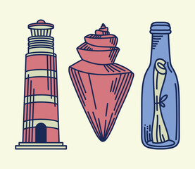 nautical retro icons