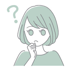 女性のシンプルなイラスト（はてな）