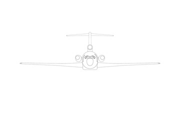 Avión de línea de tres motores