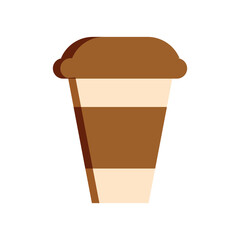 Delicious coffee paper cup icon. Drink vector illustration design
