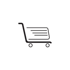 shopping cart vector illustration logo design