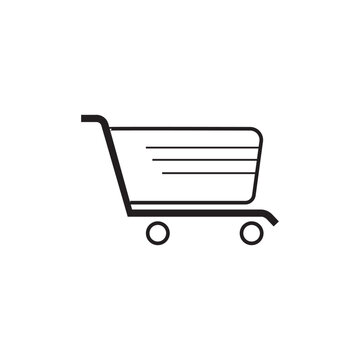 shopping cart vector illustration logo design