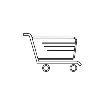 shopping cart vector illustration logo design