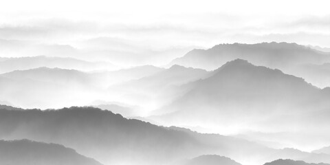 mountain landscape with clouds