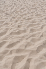 Fototapeta na wymiar Abstract minimal hot summer vacation texture. Closeup view of beach or desert dune sand. Aesthetic neutral colour nature landscape