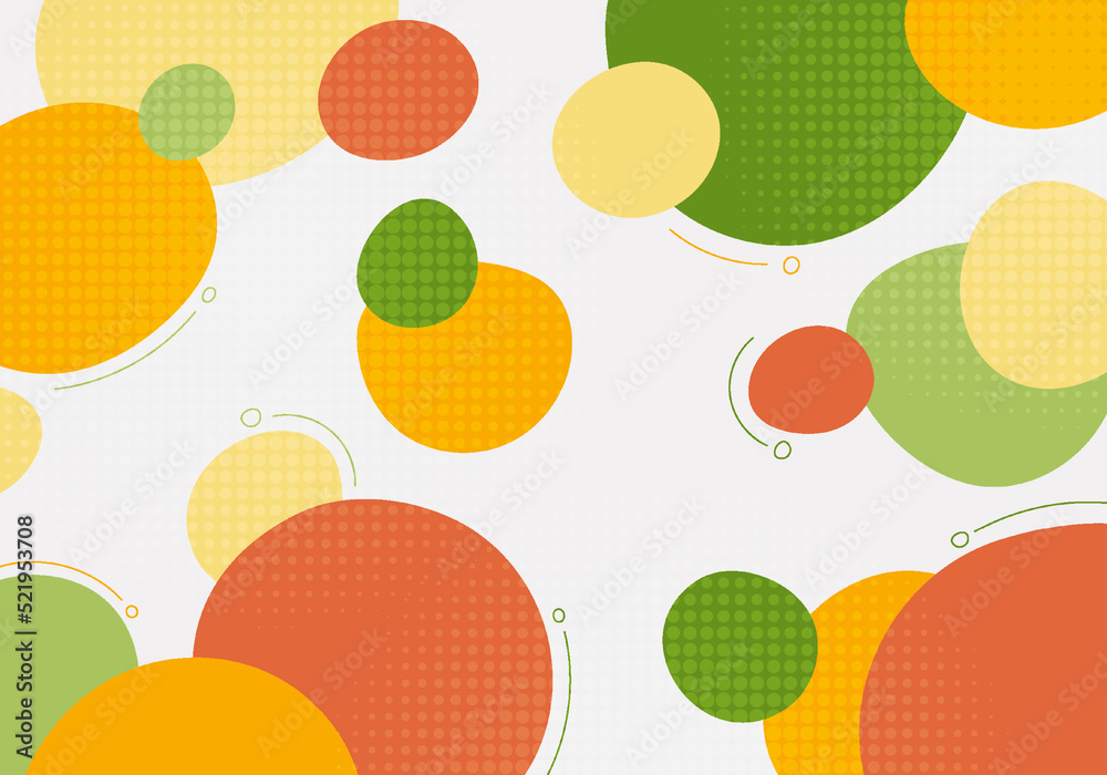 Poster abstract colorful doodle design decorative pattern with circle halftone. overlapping design with dot