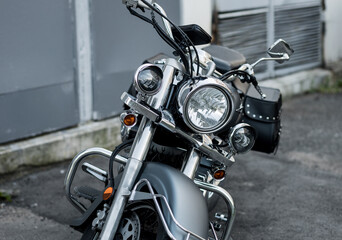 Fototapeta na wymiar classic powerful motorcycle.