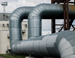 steel pipes in factory