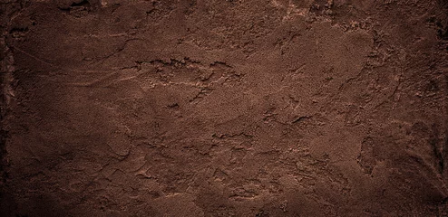 Rolgordijnen Donkere chocoladebruine suikerachtige korrelige textuurachtergrond © Mr. Music