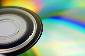 Compact disc up is colorful