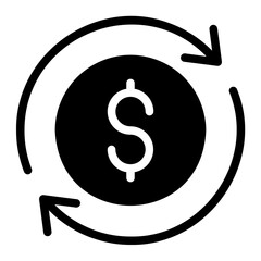 money exchange glyph icon