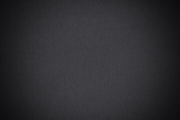 Black grey cotton fabric cloth texture for background, natural textile pattern.