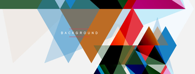 Mosaic triangles geometric background. Techno or business concept, pattern for wallpaper, banner, background, landing page