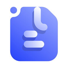 File Gradient Flat style icon vector design and illustration template