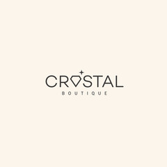 Crystal lettering logo