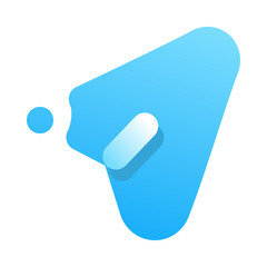 Send Gradient Flat style icon vector design and illustration template