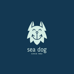 Smiling sea dog logo