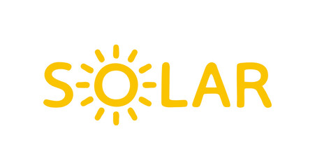 Sun Energy Icon - Solar Vector Logo