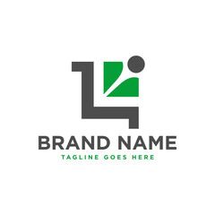 industrial business illustration logo with letter L