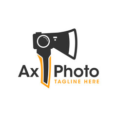ax photo studio illustration logo design