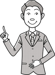 指をさすビジネスマン
