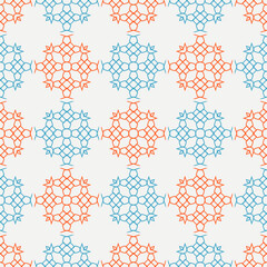 Bright seamless pattern with geometric ornament.