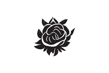 Obraz premium Beautiful Rose Illustration Black and White