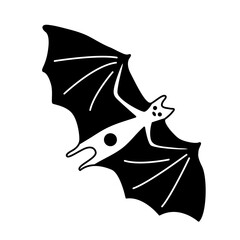 Bat hand drawn doodle vector illustration. Great for Halloween design