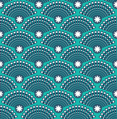 Abstract Geometric Peacock Feather Style Art Deco Seamless Pattern Perfect for Luxury Elegant Wall Paper Print Interior Design Trendy Fashion Colors