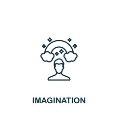 Imagination icon. Monochrome simple icon for templates, web design and infographics