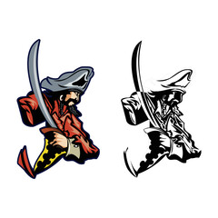 Pirates mascot logo and illustration