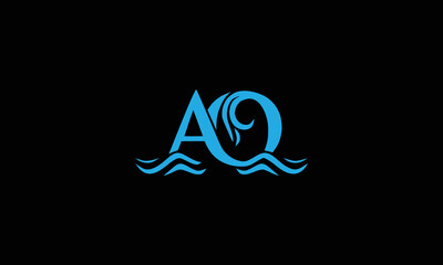 Alphabet letters Initials Monogram logo AQ, AQ INITIAL, AQ letter
