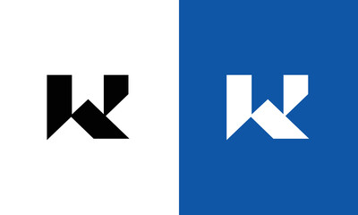 initial letter logo WK, K logo template 