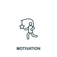Motivation icon. Monochrome simple icon for templates, web design and infographics