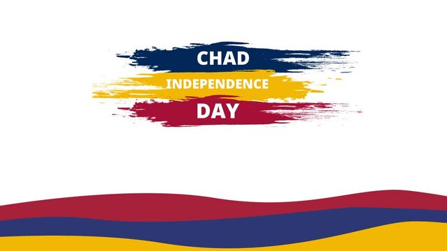 4k chad independence day animation with flag and painting. suitable for opening, presentation, video clip, effect content and social media content