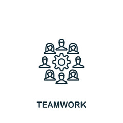 Teamwork icon. Monochrome simple icon for templates, web design and infographics