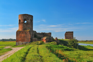 Ruins of medieval castle. Kolo, Greater Poland Voivodeship, Poland.