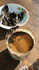 milk coffee to enjoy in the morning