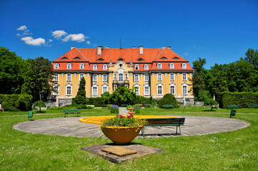 Ludwik Karol von Ballestrem`s Palace. Kochcice, Silesian Voivodeship, Poland - obrazy, fototapety, plakaty