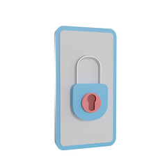 3d Illustration Object icon security password Can be used for web, app, infographic, etc