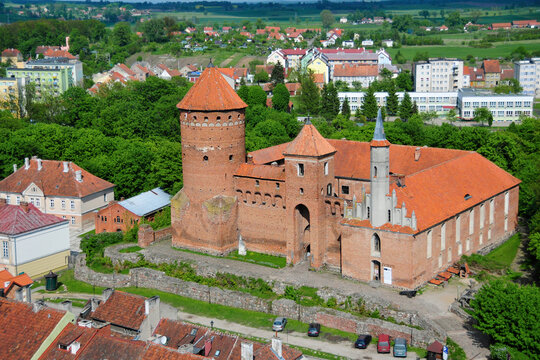 Gothic Episcopal castle in Reszel, Warmian-Masurian Voivodeship, Poland.