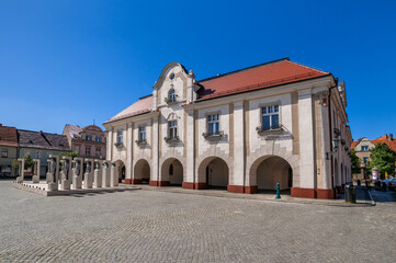 Fototapeta na wymiar Town Hall (1799-1804). This is Regional Museum now. Jarocin, Greater Poland Voivodeship, Poland