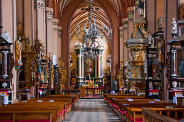 Fototapeta na wymiar Interior of the Frombork Cathedral in Frombork, Warmian-Masurian Voivodeship, Poland.