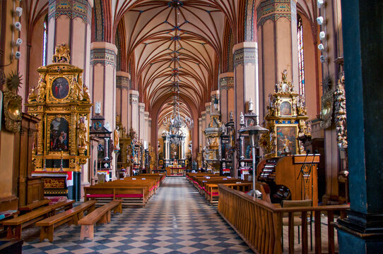 Interior of the Frombork Cathedral in Frombork, Warmian-Masurian Voivodeship, Poland.