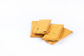 Cookie. Cookies with raisins dried apricots mango. On a white background