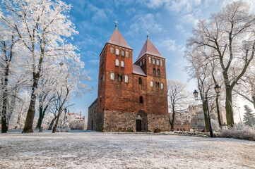 Fototapeta na wymiar Romanesque Church of the Blessed Virgin Mary - Basilica Minor. Inowroclaw, Kuyavian-Pomeranian Voivodeship, Poland 