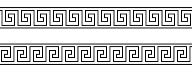 Seamless Greek key patterns - obrazy, fototapety, plakaty