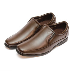 Mens Loafer Shoes, Dark Brown Leather